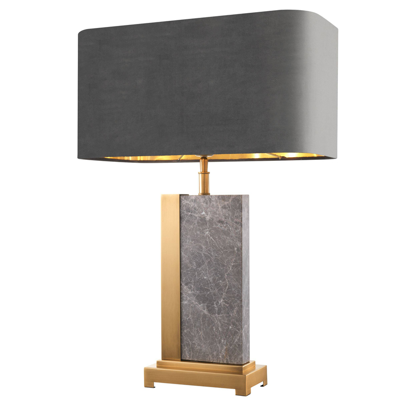 Настольная лампа Eichholtz Table Lamp Pietro Серый Латунь Античная полированная Настольная лампа Eichholtz Table Lamp Pietro Серый Латунь Античная полированная в Челябинске | Loft Concept