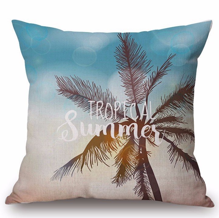 Декоративная подушка Palm Tree at Sunset Декоративная подушка Palm Tree at Sunset в Челябинске | Loft Concept