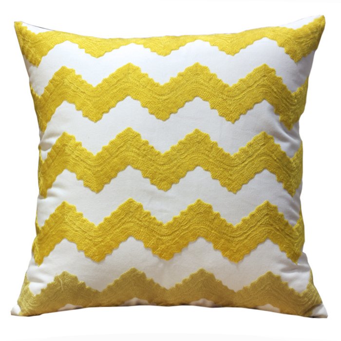 Декоративная подушка Yellow Chevron Декоративная подушка Yellow Chevron в Челябинске | Loft Concept