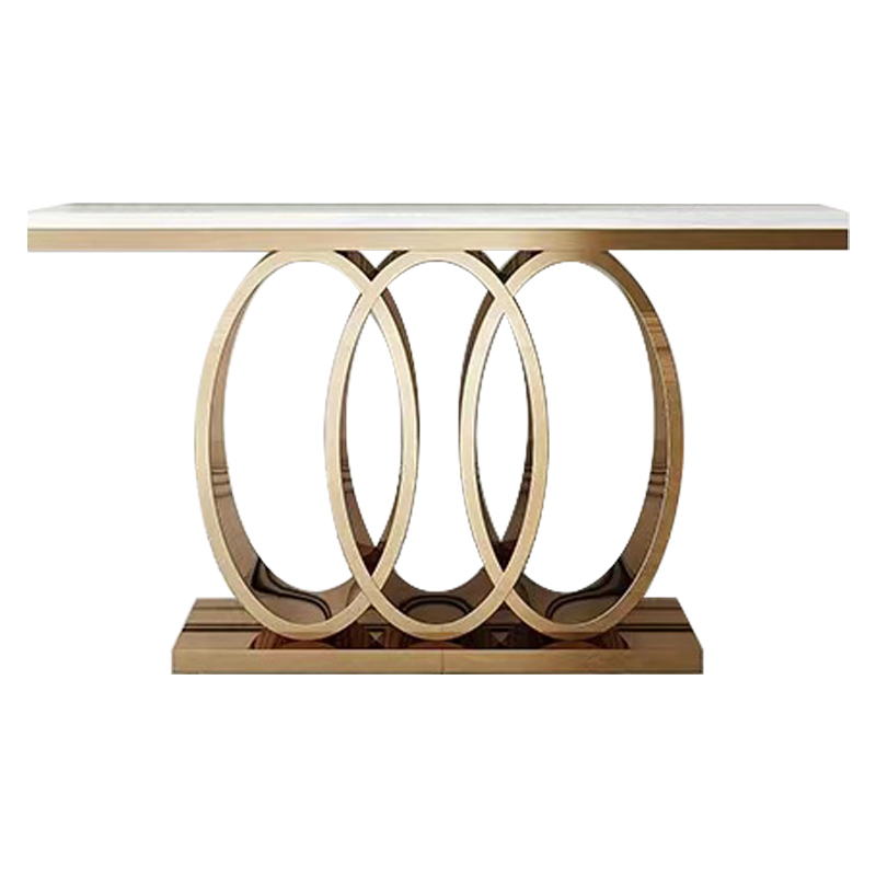 Консоль OSLO CONSOLE Белый Мрамор Bianco Глянцевое золото Консоль OSLO CONSOLE Белый Мрамор Bianco Глянцевое золото в Челябинске | Loft Concept