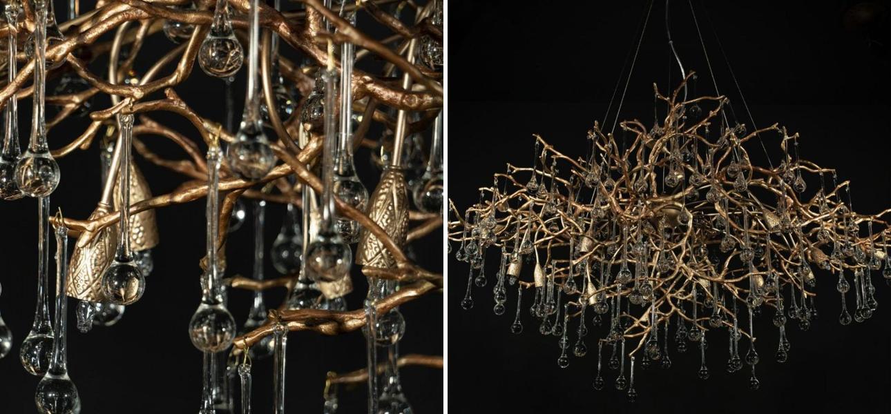 Люстра Crystal Drops Gold - фото №4