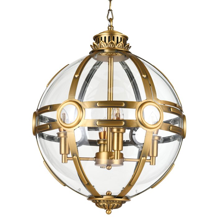 Люстра Eichholtz Lantern Hagerty Brass Прозрачное Стекло Латунь Люстра Eichholtz Lantern Hagerty Brass Прозрачное Стекло Латунь в Челябинске | Loft Concept