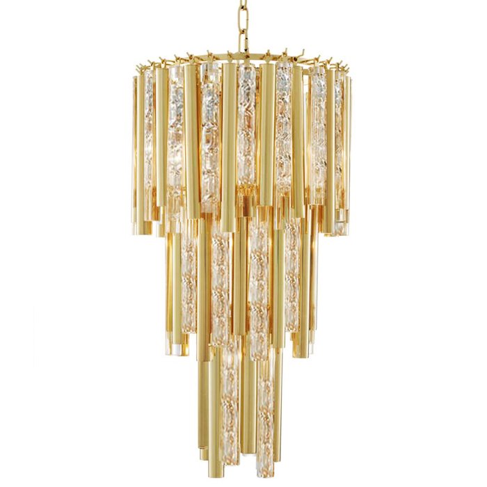 Люстра Eichholtz Chandelier Gigi S Gold Глянцевое золото Прозрачное Стекло Люстра Eichholtz Chandelier Gigi S Gold Глянцевое золото Прозрачное Стекло в Челябинске | Loft Concept