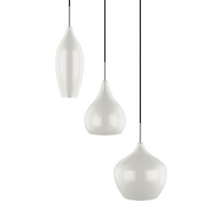 Люстра Candiano Milk Triple Белый Хром Люстра Candiano Milk Triple Белый Хром в Челябинске | Loft Concept