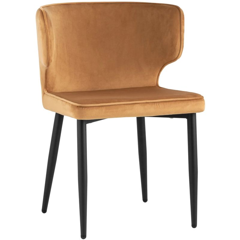 Стул Mateo Chair Терракотовый Велюр Терракотовый Черный в Челябинске | Loft Concept 