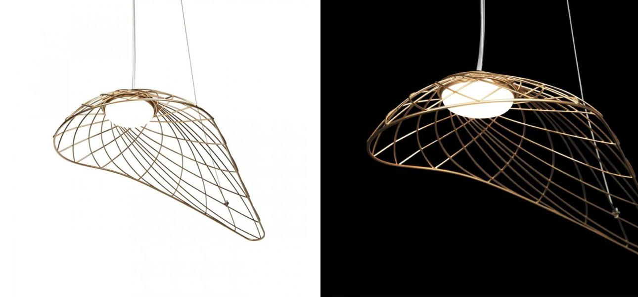 Светильник подвесной Friture Vertigo Pendant Gold 57 см - фото №1