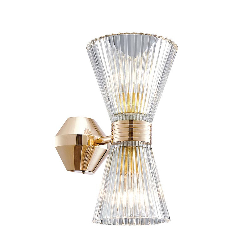 Бра Glass Horn Light gold Прозрачное Стекло Глянцевое золото Бра Glass Horn Light gold Прозрачное Стекло Глянцевое золото в Челябинске | Loft Concept
