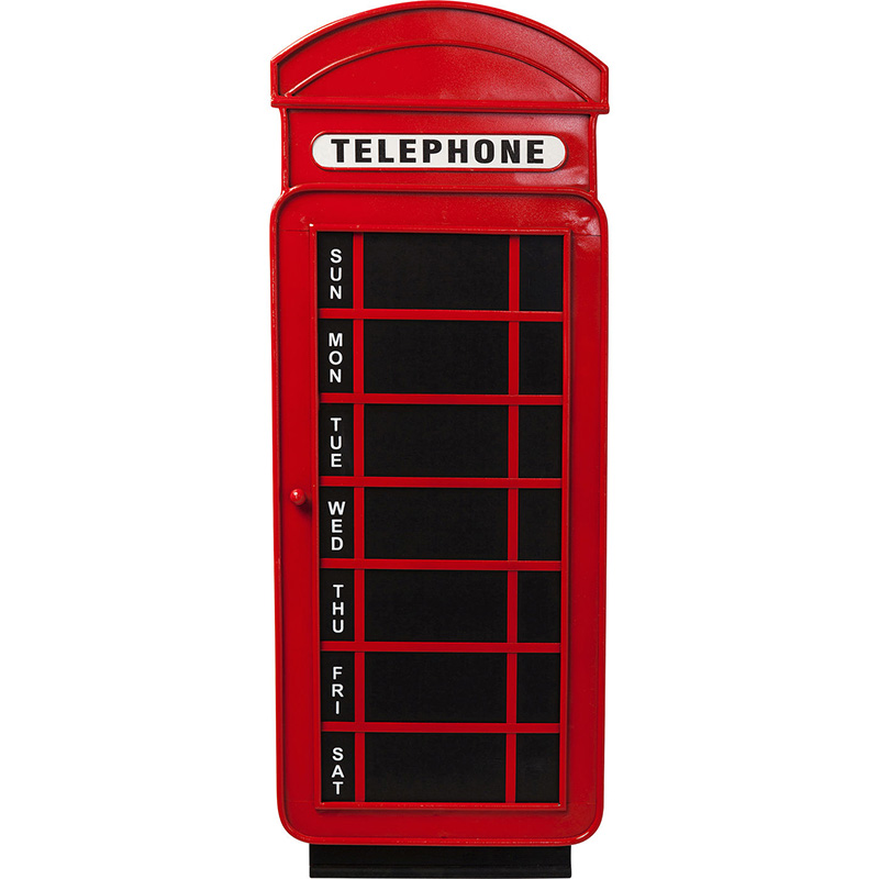 Магнитная доска Red Telephone Box Красный Черный Магнитная доска Red Telephone Box Красный Черный в Челябинске | Loft Concept