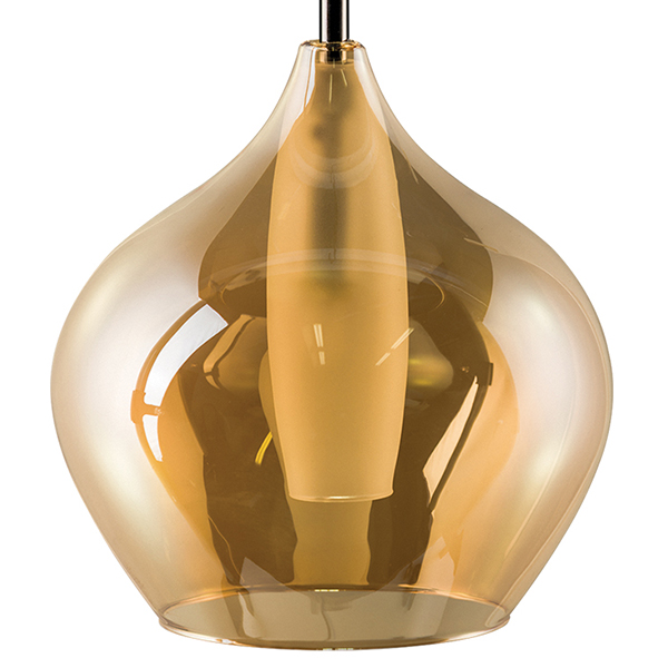 Подвесной светильник Candiano Amber One II Янтарь (Amber) Хром Подвесной светильник Candiano Amber One II Янтарь (Amber) Хром в Челябинске | Loft Concept