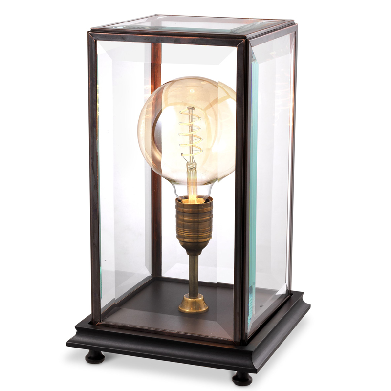 Настольная лампа Eichholtz Table Lamp Easton Черный Бронза Прозрачный Настольная лампа Eichholtz Table Lamp Easton Черный Бронза Прозрачный в Челябинске | Loft Concept