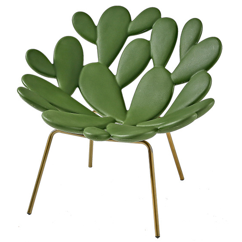 Кресло Filicudi Armchair Зеленый Зеленый Латунь Кресло Filicudi Armchair Зеленый Зеленый Латунь в Челябинске | Loft Concept