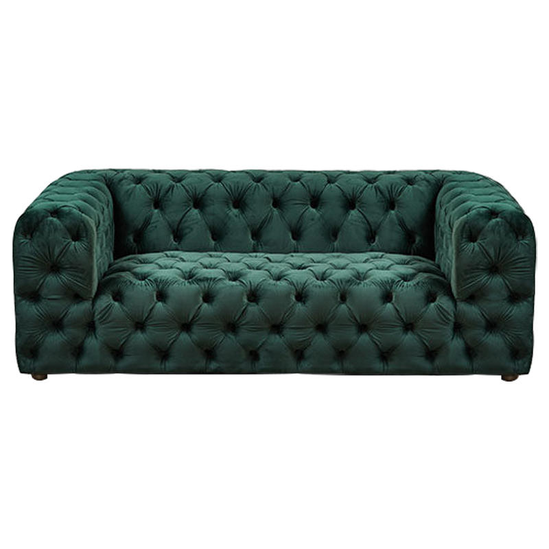 Диван Green Soho Tufted Sofa Зеленый Зеленый Диван Green Soho Tufted Sofa Зеленый Зеленый в Челябинске | Loft Concept