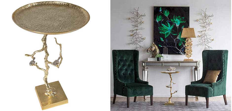 Приставной столик Tree Branch & Bird Gold Приставной столик Tree Branch & Bird Gold - Loft-Concept в Челябинске