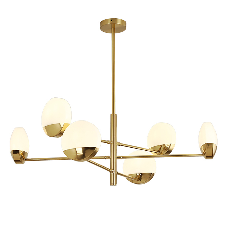 Люстра Perla Chandelier Глянцевое золото Белый Люстра Perla Chandelier Глянцевое золото Белый в Челябинске | Loft Concept