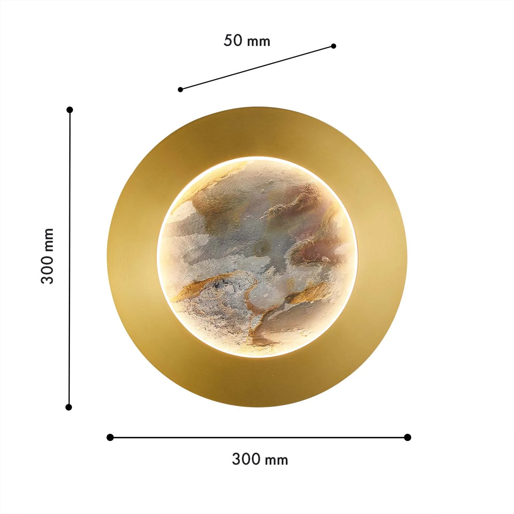 Бра в форме диска цвета латунь Brass Borders в Челябинске