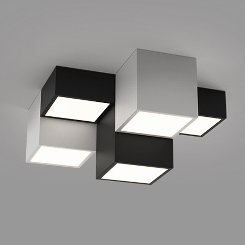 Комбинация из 5-ти геометрических потолочных светильников Five Geometric Lamps Черный Белый Комбинация из 5-ти геометрических потолочных светильников Five Geometric Lamps Черный Белый в Челябинске | Loft Concept