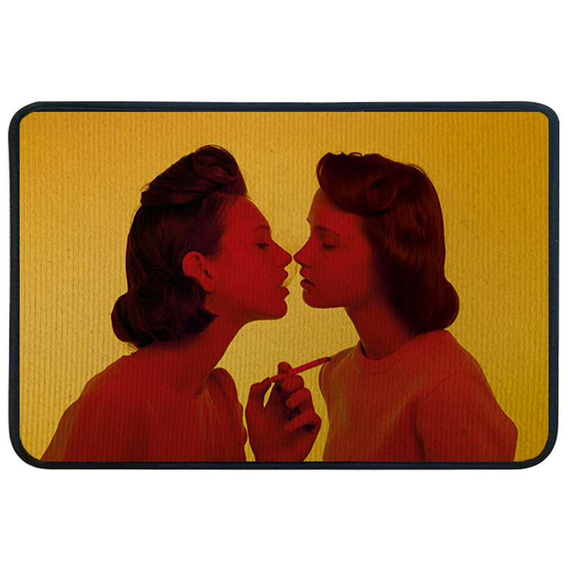 Ковер для прихожей и ванной Seletti Smoking Girl Желтый Красный Ковер для прихожей и ванной Seletti Smoking Girl Желтый Красный в Челябинске | Loft Concept
