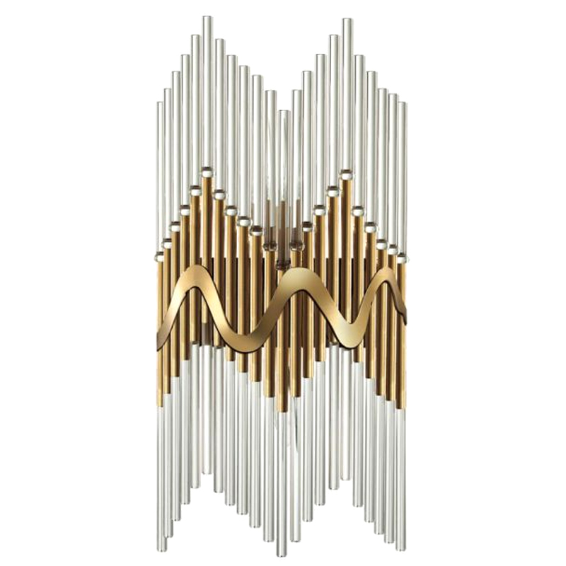 Бра Bronze Pipes стеклянное Бронза Прозрачный Бра Bronze Pipes стеклянное Бронза Прозрачный в Челябинске | Loft Concept