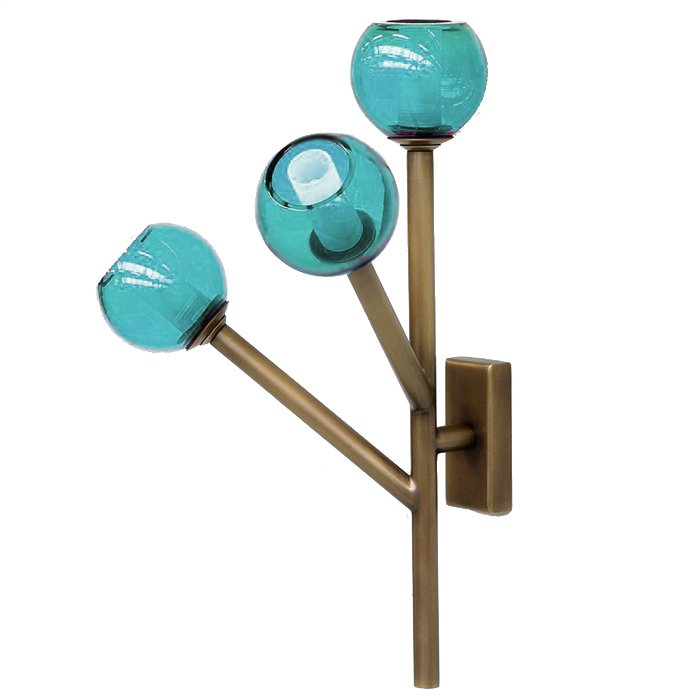 Бра Last Night Wall Lamp Turquoise Латунь Бирюзовый Бра Last Night Wall Lamp Turquoise Латунь Бирюзовый в Челябинске | Loft Concept