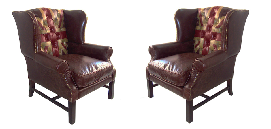 Кресло Leather Аrmchair Union Jack Кресло Leather Аrmchair Union Jack - Loft-Concept в Челябинске