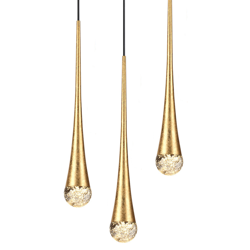 Подвесной светильник Golden Drop Lamp Золотой Прозрачное Стекло Подвесной светильник Golden Drop Lamp Золотой Прозрачное Стекло в Челябинске | Loft Concept
