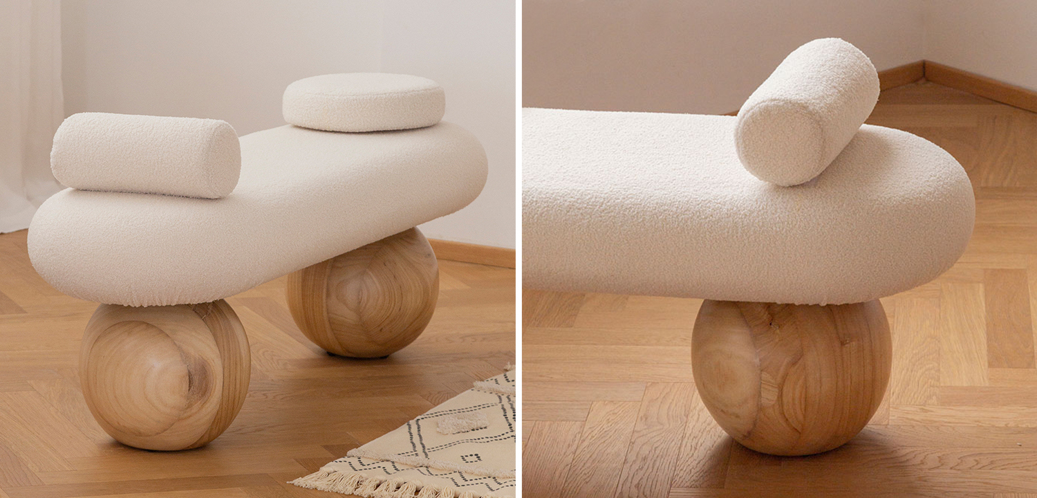 Банкетка Jemima Wooden Forms Bench - фото