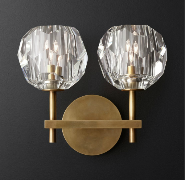 Бра Бра RH Boule de Cristal Double Sconce Brass Латунь Бра Бра RH Boule de Cristal Double Sconce Brass Латунь в Челябинске | Loft Concept