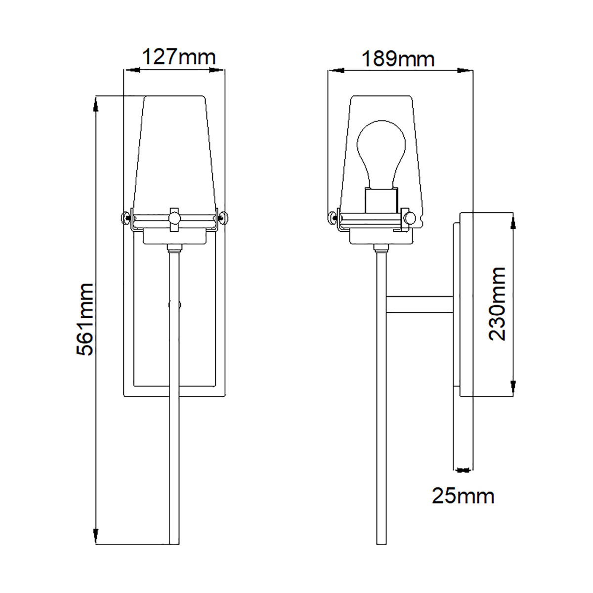 Бра с прозрачным стеклянным плафоном Kichler в Челябинске