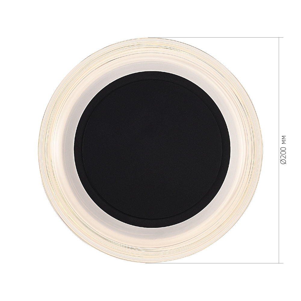 Бра круглое черный/прозрачный Plumpness LED 7 в Челябинске