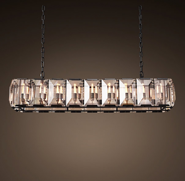 Люстра RH Harlow Crystal Square Chandelier 18 Черный Люстра RH Harlow Crystal Square Chandelier 18 Черный в Челябинске | Loft Concept