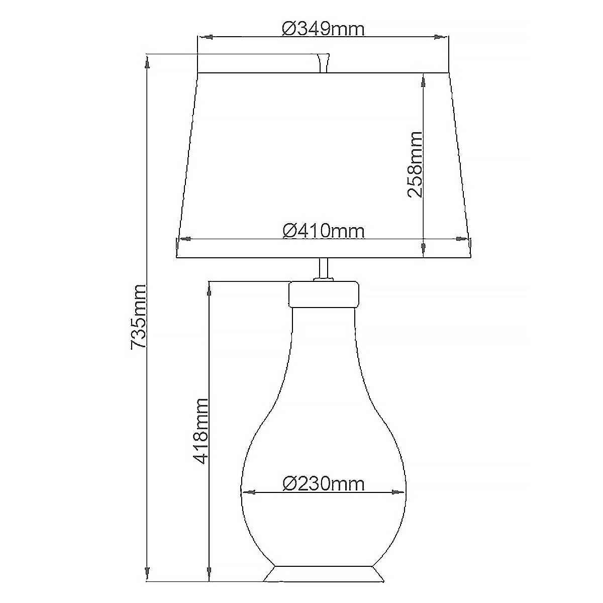 Настольная лампа с коническим дымчато-зелёным абажуром из искусственного шёлка Quintiesse в Челябинске