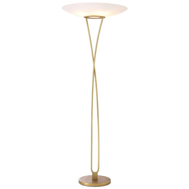 Товар Eichholtz Floor Lamp Laila Латунь Белый в Челябинске | Loft Concept 