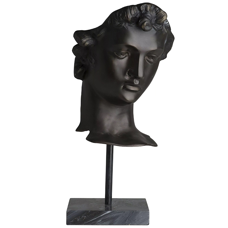 Декоративная статуэтка Eichholtz Head David Темная бронза Черный Мрамор Nero Декоративная статуэтка Eichholtz Head David Темная бронза Черный Мрамор Nero в Челябинске | Loft Concept
