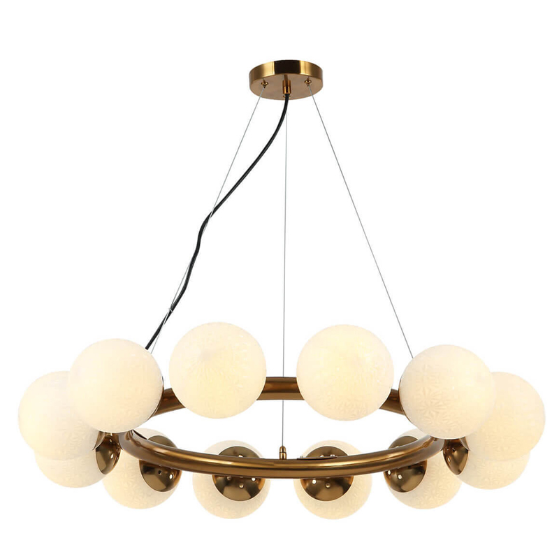 Люстра Perforated Glass Bubbles bronze D77 Бронза Белый Люстра Perforated Glass Bubbles bronze D77 Бронза Белый в Челябинске | Loft Concept