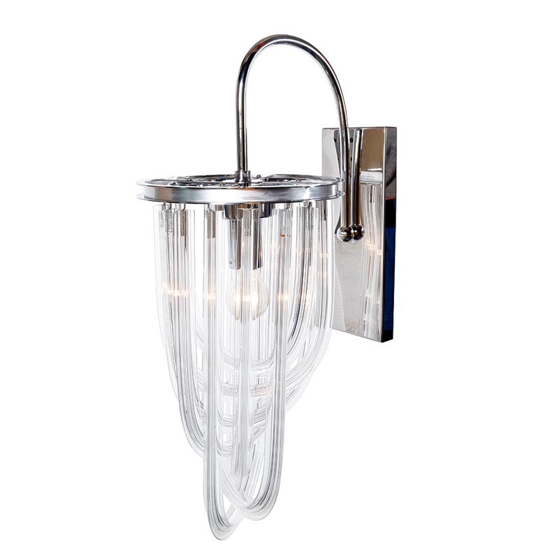 Бра Retro FROZEN GLASS Wall Lamp Chrome Хром Бра Retro FROZEN GLASS Wall Lamp Chrome Хром в Челябинске | Loft Concept