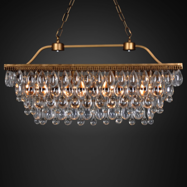 Люстра Clarissa Glass Drop Quadro Люстра Clarissa Glass Drop Quadro в Челябинске | Loft Concept