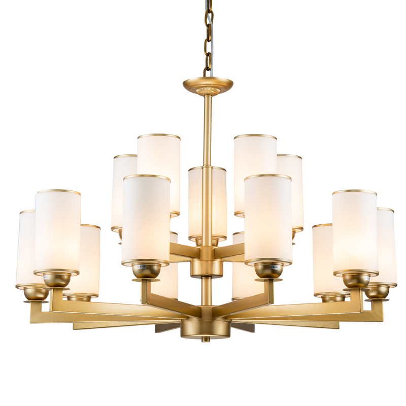 Люстра Amoret Chandelier 92 Латунь Белое матовое стекло Люстра Amoret Chandelier 92 Латунь Белое матовое стекло в Челябинске | Loft Concept