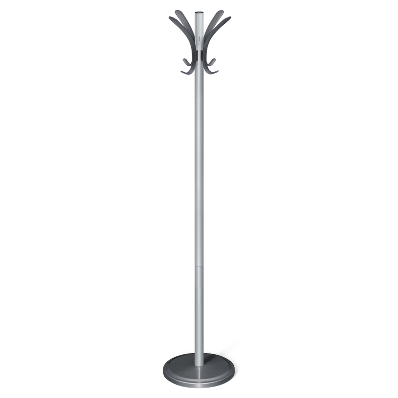 Вешалка серого цвета с 4-мя крючками из пластика Curves Hangers Серый Хром в Челябинске | Loft Concept 