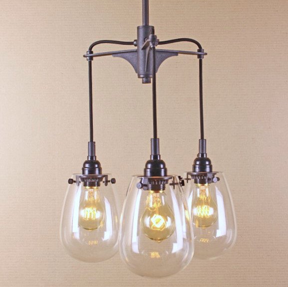 Люстра Railway Trio Pendant Черный Люстра Railway Trio Pendant Черный в Челябинске | Loft Concept