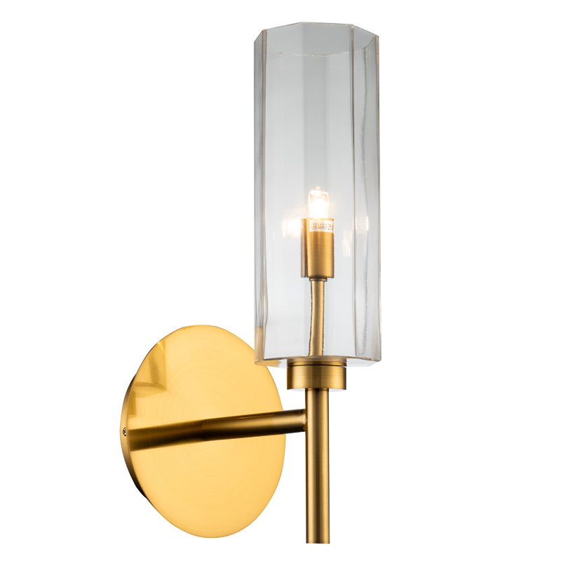 Бра Claudine Sconce Латунь Прозрачный Бра Claudine Sconce Латунь Прозрачный в Челябинске | Loft Concept