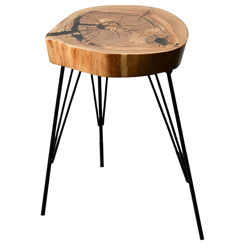 Приставной стол Kaylum Industrial Metal Rust Side Table Светлый дуб Черный Приставной стол Kaylum Industrial Metal Rust Side Table Светлый дуб Черный в Челябинске | Loft Concept