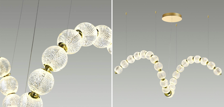 Светодиодная люстра Crystal Globule Spiral Золото Светодиодная люстра Crystal Globule Spiral Золото - Loft-Concept в Челябинске