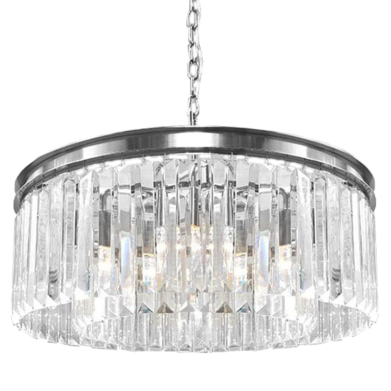 Люстра RH Odeon Chandelier Silver 65 Прозрачное Стекло Серебряный в Челябинске | Loft Concept 