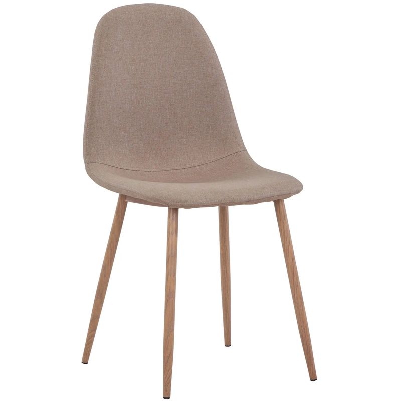 Стул Archie Chair Ткань Бежевая Рогожка Деревянные ножки Бежевый Древесина Стул Archie Chair Ткань Бежевая Рогожка Деревянные ножки Бежевый Древесина в Челябинске | Loft Concept