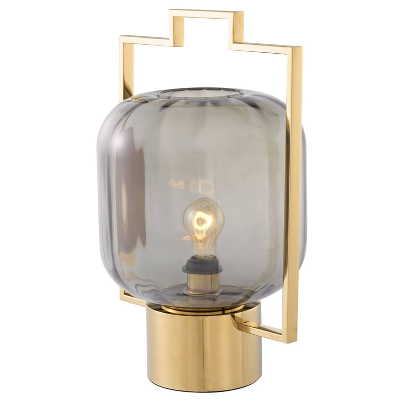 Настольная лампа Eichholtz Table Lamp Wang Золотой Стекло Смок Настольная лампа Eichholtz Table Lamp Wang Золотой Стекло Смок в Челябинске | Loft Concept