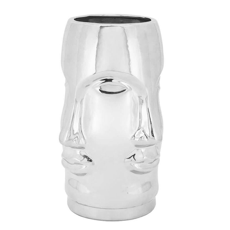 Ваза VASE MING FACE Silver Серебряный в Челябинске | Loft Concept 
