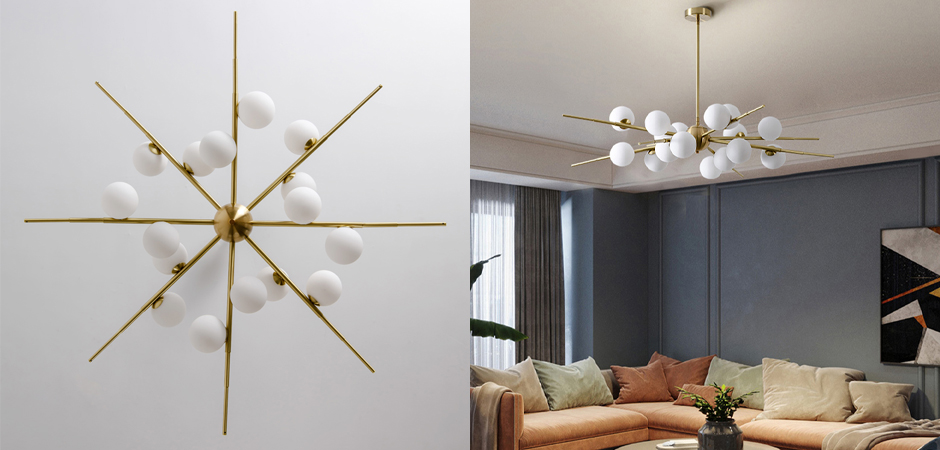 Люстра Cherry Bomb 16 balls Gold Люстра Cherry Bomb 16 balls Gold - Loft-Concept в Челябинске
