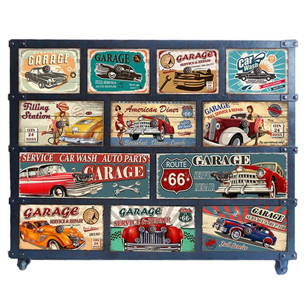 Комод металлический в стиле лофт Loft Retro Car Мульти Комод металлический в стиле лофт Loft Retro Car Мульти в Челябинске | Loft Concept