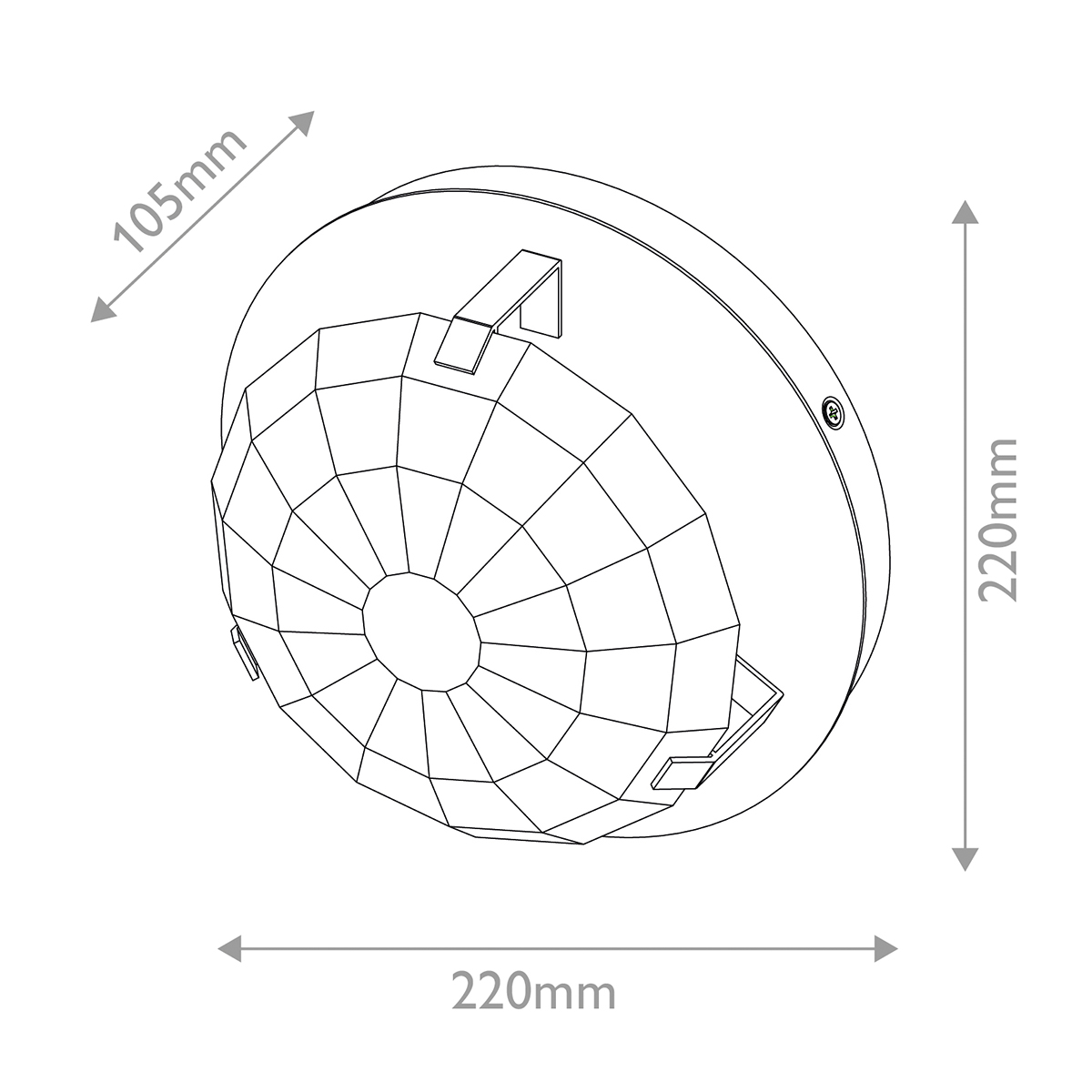 Бра округлой формы с многогранным стеклянным плафоном Hinkley в Челябинске