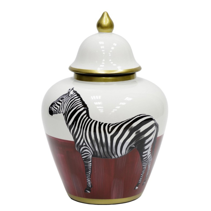 Ваза Zebra Vase white and red Белый Черный Золотой Красный Ваза Zebra Vase white and red Белый Черный Золотой Красный в Челябинске | Loft Concept